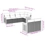 7-piece garden dining set and black synthetic rattan cushions by , Garden sets - Ref: Foro24-3260222, Price: 480,02 €, Discou...