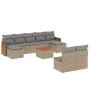 Garden sofa set with beige cushions 10 pieces synthetic rattan by , Garden sets - Ref: Foro24-3260463, Price: 577,73 €, Disco...
