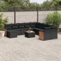 Garden sofa set 12 pieces with black synthetic rattan cushions by , Garden sets - Ref: Foro24-3260655, Price: 757,65 €, Disco...
