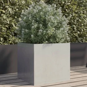 Jardinera de acero inoxidable plateado 42x40x39 cm de , Maceteros y jardineras - Ref: Foro24-841555, Precio: 51,35 €, Descuen...