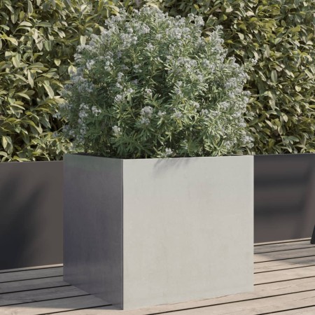 Jardinera de acero inoxidable plateado 42x40x39 cm de , Maceteros y jardineras - Ref: Foro24-841555, Precio: 58,56 €, Descuen...