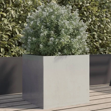 Silver stainless steel planter 42x40x39 cm by , Pots and planters - Ref: Foro24-841555, Price: 51,35 €, Discount: %