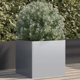 Pflanzgefäß aus silber verzinktem Stahl, 49 x 47 x 46 cm von , Töpfe und Pflanzgefäße - Ref: Foro24-841569, Preis: 47,92 €, R...