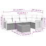 Garden sofa set with cushions 6 pieces beige synthetic rattan by , Garden sets - Ref: Foro24-3260035, Price: 419,14 €, Discou...