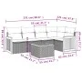 Gartensofa-Set mit Kissen, 6-teilig, beiges synthetisches Rattan von , Gartensets - Ref: Foro24-3260035, Preis: 428,16 €, Rab...