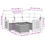Garden sofa set with cushions 5 pieces beige synthetic rattan by , Garden sets - Ref: Foro24-3260021, Price: 364,66 €, Discou...