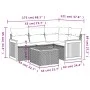 Garden sofa set with cushions 5 pieces beige synthetic rattan by , Garden sets - Ref: Foro24-3260021, Price: 376,98 €, Discou...