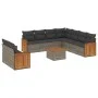 10-piece garden sofa set with gray synthetic rattan cushions by , Garden sets - Ref: Foro24-3260191, Price: 658,39 €, Discoun...