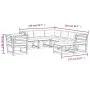 Garden furniture 8 pieces and cushions solid pine wood by , Garden sets - Ref: Foro24-3216945, Price: 822,55 €, Discount: %