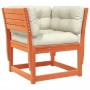 Set muebles jardín 8 pzas con cojines madera pino marrón cera de , Conjuntos de jardín - Ref: Foro24-3216947, Precio: 815,16 €