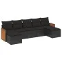 Set de comedor de jardín 7 pzas y cojines ratán sintético negro de , Conjuntos de jardín - Ref: Foro24-3260312, Precio: 409,1...