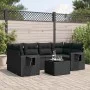 7-piece garden dining set and black synthetic rattan cushions by , Garden sets - Ref: Foro24-3252252, Price: 512,92 €, Discou...