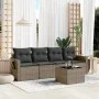 Garden sofa set with cushions 5 pieces gray synthetic rattan by , Garden sets - Ref: Foro24-3252227, Price: 315,22 €, Discoun...