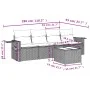 Garden sofa set with cushions 5 pieces gray synthetic rattan by , Garden sets - Ref: Foro24-3252227, Price: 315,22 €, Discoun...