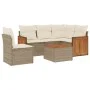 Garden sofa set with cushions 6 pieces beige synthetic rattan by , Garden sets - Ref: Foro24-3260063, Price: 427,96 €, Discou...