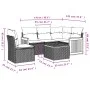 Garden sofa set with cushions 6 pieces beige synthetic rattan by , Garden sets - Ref: Foro24-3260063, Price: 427,96 €, Discou...