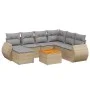Gartensofa-Set mit beigen Kissen 8 Stück PE-Rattan von , Gartensets - Ref: Foro24-3257452, Preis: 502,54 €, Rabatt: %