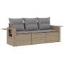 Gartensofa-Set mit beigen Kissen, 3-teilig, PE-Rattan von , Gartensets - Ref: Foro24-3252196, Preis: 233,78 €, Rabatt: %