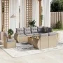 9-piece garden sofa set with beige synthetic rattan cushions by , Garden sets - Ref: Foro24-3257431, Price: 693,81 €, Discoun...