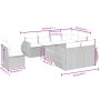 9-piece garden sofa set with beige synthetic rattan cushions by , Garden sets - Ref: Foro24-3257431, Price: 626,14 €, Discoun...