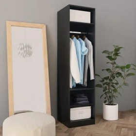 Armario de madera contrachapada negro 50x50x200 cm by vidaXL, Wardrobes - Ref: Foro24-800235, Price: 123,72 €, Discount: %