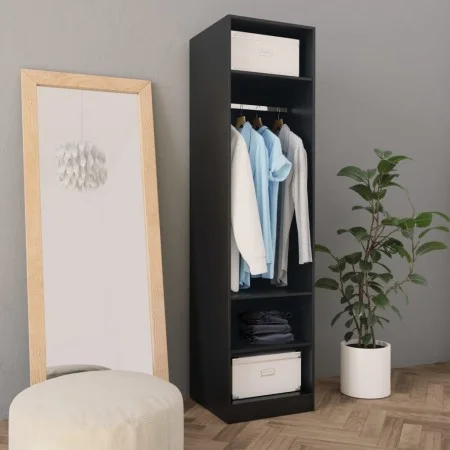 Armario de madera contrachapada negro 50x50x200 cm de vidaXL, Armarios roperos - Ref: Foro24-800235, Precio: 123,52 €, Descue...