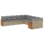 Garden sofa set with beige cushions 10 pieces synthetic rattan by , Garden sets - Ref: Foro24-3260435, Price: 627,28 €, Disco...