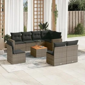 9-teiliges Gartenmöbel-Set und graue synthetische Rattankissen von , Gartensets - Ref: Foro24-3224163, Preis: 508,24 €, Rabat...