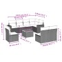 9-teiliges Gartenmöbel-Set und graue synthetische Rattankissen von , Gartensets - Ref: Foro24-3224163, Preis: 507,52 €, Rabat...