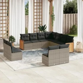 11-piece garden sofa set and gray synthetic rattan cushions by , Garden sets - Ref: Foro24-3260170, Price: 660,59 €, Discount: %