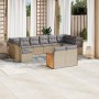 12-teiliges Gartensofa-Set und braune synthetische Rattankissen von , Gartensets - Ref: Foro24-3260526, Preis: 785,80 €, Raba...