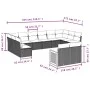 12-piece garden sofa set and brown synthetic rattan cushions by , Garden sets - Ref: Foro24-3260526, Price: 799,74 €, Discoun...