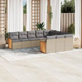 Garden sofa set with beige cushions 10 pieces synthetic rattan by , Garden sets - Ref: Foro24-3260421, Price: 627,28 €, Disco...