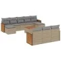 11-teiliges Gartensofa-Set mit beigen synthetischen Rattankissen von , Gartensets - Ref: Foro24-3260505, Preis: 691,64 €, Rab...