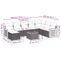 9-teiliges Gartenmöbel-Set und graue synthetische Rattankissen von , Gartensets - Ref: Foro24-3260338, Preis: 544,11 €, Rabat...