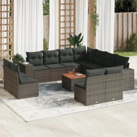 12-piece garden sofa set with gray synthetic rattan cushions by , Garden sets - Ref: Foro24-3257838, Price: 755,14 €, Discoun...