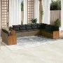 10-piece garden sofa set with gray synthetic rattan cushions by , Garden sets - Ref: Foro24-3260198, Price: 666,12 €, Discoun...