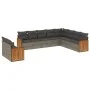 10-piece garden sofa set with gray synthetic rattan cushions by , Garden sets - Ref: Foro24-3260198, Price: 666,12 €, Discoun...