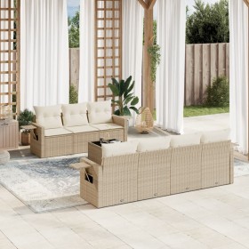Garden sofa set with beige cushions 8 pcs PE rattan by , Garden sets - Ref: Foro24-3252265, Price: 581,61 €, Discount: %