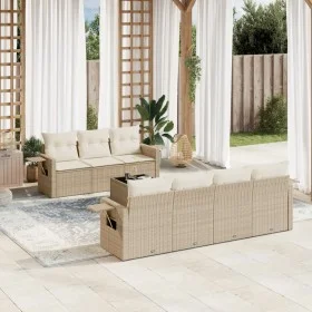 Garden sofa set with beige cushions 8 pcs PE rattan by , Garden sets - Ref: Foro24-3252265, Price: 627,42 €, Discount: %
