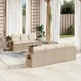 Garden sofa set with beige cushions 8 pcs PE rattan by , Garden sets - Ref: Foro24-3252265, Price: 629,66 €, Discount: %
