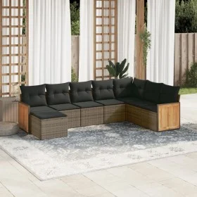 8-piece garden sofa set and gray synthetic rattan cushions by , Garden sets - Ref: Foro24-3260331, Price: 503,76 €, Discount: %