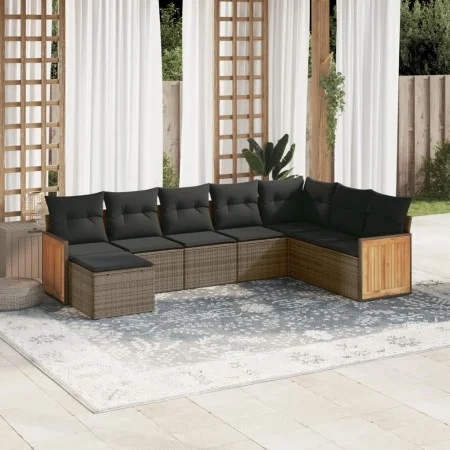 8-piece garden sofa set and gray synthetic rattan cushions by , Garden sets - Ref: Foro24-3260331, Price: 503,76 €, Discount: %