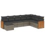 8-piece garden sofa set and gray synthetic rattan cushions by , Garden sets - Ref: Foro24-3260331, Price: 510,34 €, Discount: %