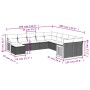 11-piece garden sofa set and black synthetic rattan cushions by , Garden sets - Ref: Foro24-3260648, Price: 663,64 €, Discoun...