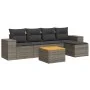 6-piece garden furniture set and gray synthetic rattan cushions by , Garden sets - Ref: Foro24-3257754, Price: 363,53 €, Disc...