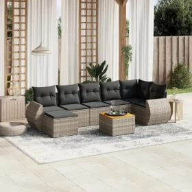8-teiliges Gartensofa-Set und graue synthetische Rattankissen von , Gartensets - Ref: Foro24-3257446, Preis: 489,77 €, Rabatt: %