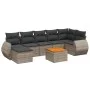 8-piece garden sofa set and gray synthetic rattan cushions by , Garden sets - Ref: Foro24-3257446, Price: 489,77 €, Discount: %