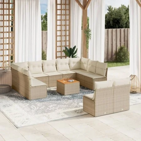 12-piece garden sofa set and brown synthetic rattan cushions by , Garden sets - Ref: Foro24-3223888, Price: 733,19 €, Discoun...