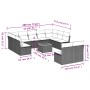 12-piece garden sofa set and brown synthetic rattan cushions by , Garden sets - Ref: Foro24-3223888, Price: 691,67 €, Discoun...